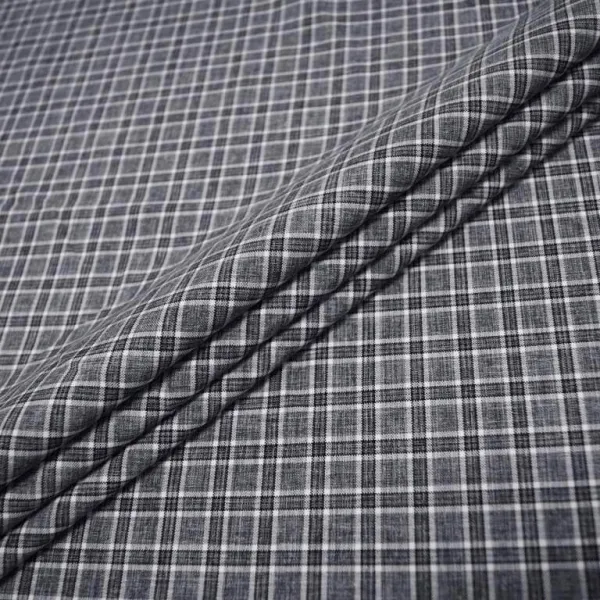 Ткань костюмная  Габардин клетка (синий) купить оптом в Беларуси