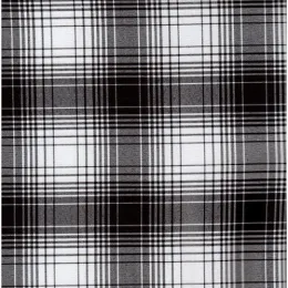 Ткань костюмная  Габардин клетка 2 (черный)