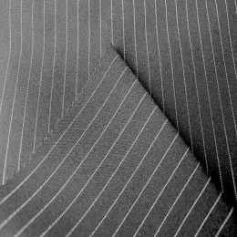 Ткань костюмная  Габардин полоска (серый)