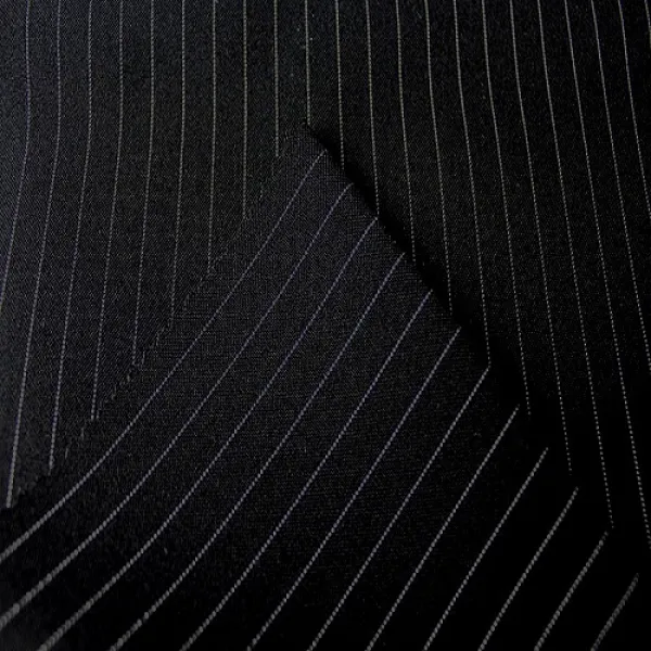 Ткань костюмная  Габардин полоска (черный) купить оптом в Беларуси