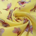 Ткань плательно-блузочная   Шифон с узором цветы 3 купить оптом в Беларуси