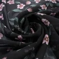 Ткань плательно-блузочная   Шифон с узором цветы 7 купить оптом в Беларуси